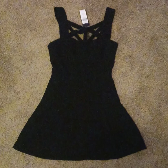 black dress lace neckline Nadine Merabi Lydia Black Dress 14
